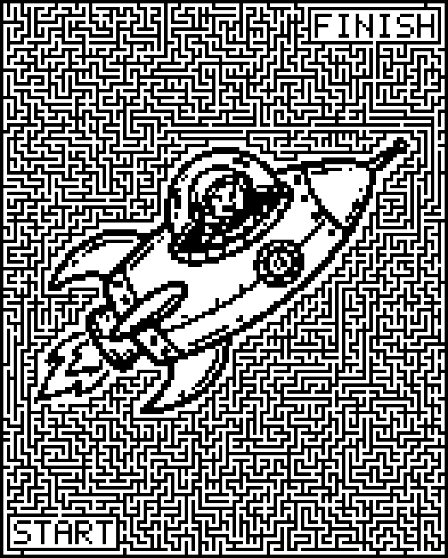 Printable space maze around a kid astronaut flying a rocket