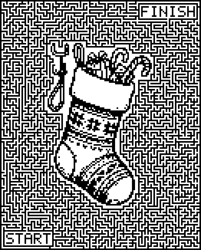 Printable Christmas maze around a stocking full of candy canes