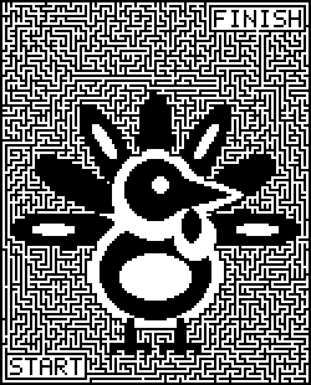 Printable Thanksgiving maze around a turkey