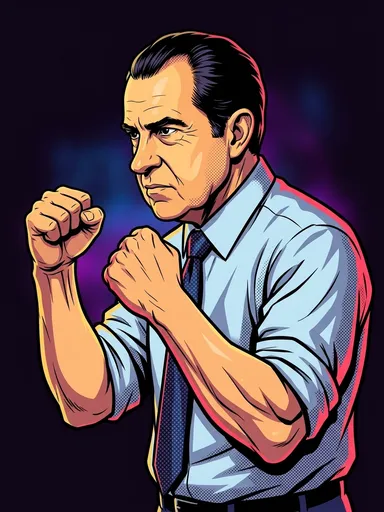 Richard Nixon in the POTUS KO ring